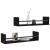 Rafturi de perete cu bare, 2 buc, negru, 60x16x14 cm GartenMobel Dekor