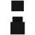 Rafturi de perete cu bare, 2 buc, negru, 60x16x14 cm GartenMobel Dekor