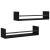 Rafturi de perete cu bare, 2 buc, negru, 60x16x14 cm GartenMobel Dekor
