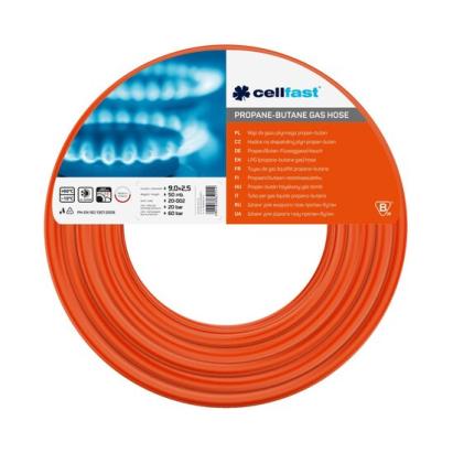 Furtun gaz LPG (propan-butan), 9x3.0 mm, 3 m, Cellfast GartenVIP DiyLine