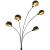 Lampă de podea, negru și auriu, 200 cm, 5 x E14 GartenMobel Dekor