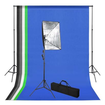 Kit studio foto cu fundal și lumină cu softbox GartenMobel Dekor