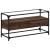 Dulap TV blat sticlă, stejar maro, 98x35x51 cm lemn prelucrat GartenMobel Dekor