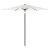 Umbrelă soare de grădină stâlp din oțel, alb 268x268x226cm GartenMobel Dekor