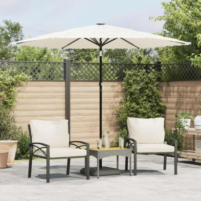 Umbrelă soare de grădină stâlp din oțel, alb 268x268x226cm GartenMobel Dekor