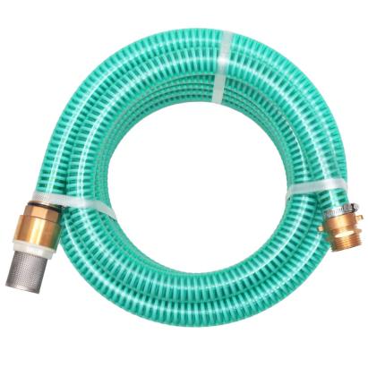 Furtun de aspirație, conectori de alamă, 15 m,  25 mm, verde GartenMobel Dekor