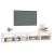 Comodă TV cu lumini LED, alb, 240x35x40 cm GartenMobel Dekor