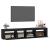 Dulap TV cu lumini LED, negru, 210x35x40 cm GartenMobel Dekor