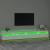 Comodă TV cu lumini LED, alb, 270x35x40 cm GartenMobel Dekor