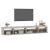 Comodă TV cu lumini LED, gri beton, 270x35x40 cm GartenMobel Dekor