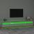 Comodă TV cu lumini LED, gri beton, 270x35x40 cm GartenMobel Dekor
