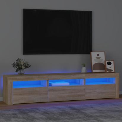 Comodă TV cu lumini LED, stejar sonoma, 180x35x40 cm GartenMobel Dekor