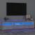 Comodă TV cu lumini LED, gri beton, 180x35x40 cm GartenMobel Dekor