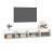 Comodă TV cu lumini LED, alb, 240x35x40 cm GartenMobel Dekor