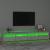 Comodă TV cu lumini LED, gri beton, 240x35x40 cm GartenMobel Dekor