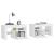 Noptiere cu lumini LED, 2 buc., alb, 70x36,5x40 cm GartenMobel Dekor