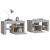 Noptiere cu lumini LED, 2 buc., gri beton, 70x36,5x40 cm GartenMobel Dekor