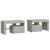 Noptiere cu lumini LED, 2 buc., gri beton, 70x36,5x40 cm GartenMobel Dekor