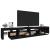 Comodă TV cu lumini LED, negru, 260x36,5x40cm GartenMobel Dekor