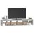 Comodă TV cu lumini LED, gri beton, 230x36,5x40cm GartenMobel Dekor