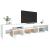 Comode TV cu lumini LED, alb，215x36,5x40 GartenMobel Dekor