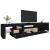 Comodă TV cu lumini LED, negru, 215x36,5x40 cm GartenMobel Dekor