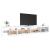 Comodă TV cu lumini LED, alb, 290x36,5x40 cm GartenMobel Dekor