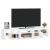 Dulap TV cu lumini LED alb 200x36,5x40 cm GartenMobel Dekor