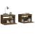 Noptiere cu lumini LED, 2 buc., stejar fumuriu, 60x35x40 cm GartenMobel Dekor