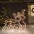 Figurină ren de Crăciun cu LED, 2 buc., alb cald, 57x55x4,5 cm GartenMobel Dekor