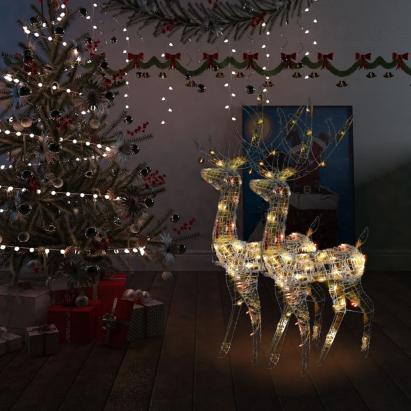 Decorațiuni ren de Crăciun, 2 buc., multicolor, 120 cm, acril GartenMobel Dekor