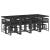 Set mobilier de grădină cu perne, 13 piese, negru, poliratan GartenMobel Dekor