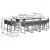 Set mobilier de exterior cu perne, 11 piese, negru, poliratan GartenMobel Dekor