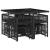 Set mobilier de grădină cu perne, 9 piese, negru, poliratan GartenMobel Dekor