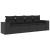 Set mobilier de grădină cu perne, 4 piese, negru, poliratan GartenMobel Dekor