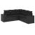 Set mobilier de grădină cu perne, 5 piese, negru, poliratan GartenMobel Dekor