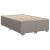 Pat box spring cu saltea, gri taupe, 80x200 cm, textil GartenMobel Dekor