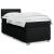 Pat box spring cu saltea, negru, 90x190 cm, textil GartenMobel Dekor