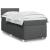 Pat box spring cu saltea, gri închis, 80x200 cm, textil GartenMobel Dekor
