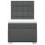 Pat box spring cu saltea, gri închis, 80x200 cm, textil GartenMobel Dekor
