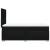 Pat box spring cu saltea, negru, 90x190 cm, textil GartenMobel Dekor