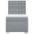 Pat box spring cu saltea, gri deschis, 90x190 cm, textil GartenMobel Dekor
