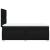 Pat box spring cu saltea, negru, 90x190 cm, textil GartenMobel Dekor