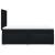 Pat box spring cu saltea, negru, 90x200 cm, textil GartenMobel Dekor