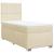 Pat box spring cu saltea, crem, 90x200 cm, textil GartenMobel Dekor