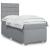 Pat box spring cu saltea, gri deschis, 90x200 cm, textil GartenMobel Dekor