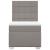 Pat box spring cu saltea, gri taupe, 90x200 cm, textil GartenMobel Dekor
