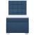 Pat box spring cu saltea, albastru, 90x200 cm, textil GartenMobel Dekor