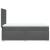 Pat box spring cu saltea, gri închis, 100x200 cm, textil GartenMobel Dekor