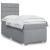 Pat box spring cu saltea, gri deschis, 100x200 cm, textil GartenMobel Dekor